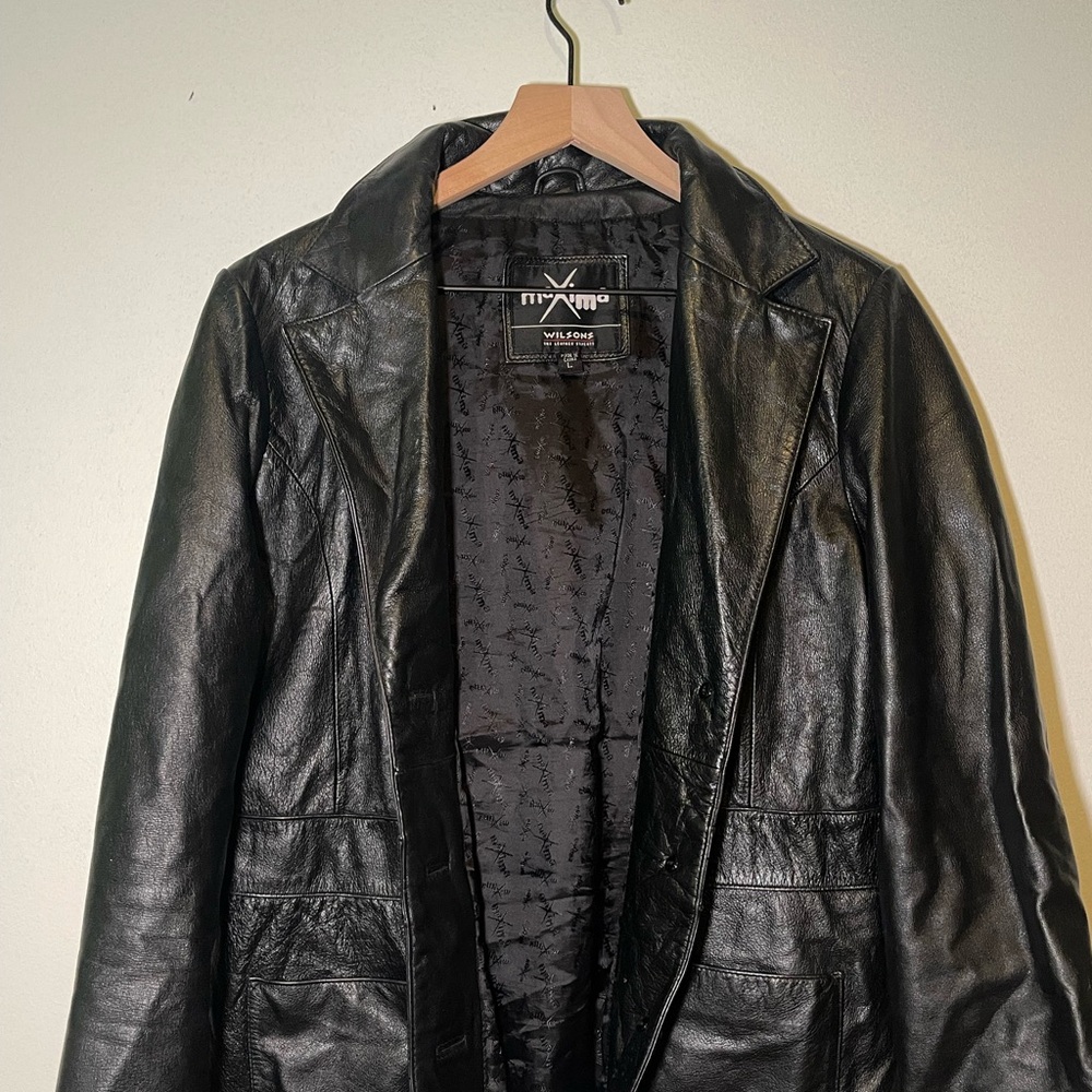 Leather blazer jacket
